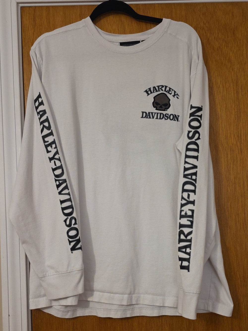 Harley-Davidson White Long Sleeve Tee with Willie G Skull